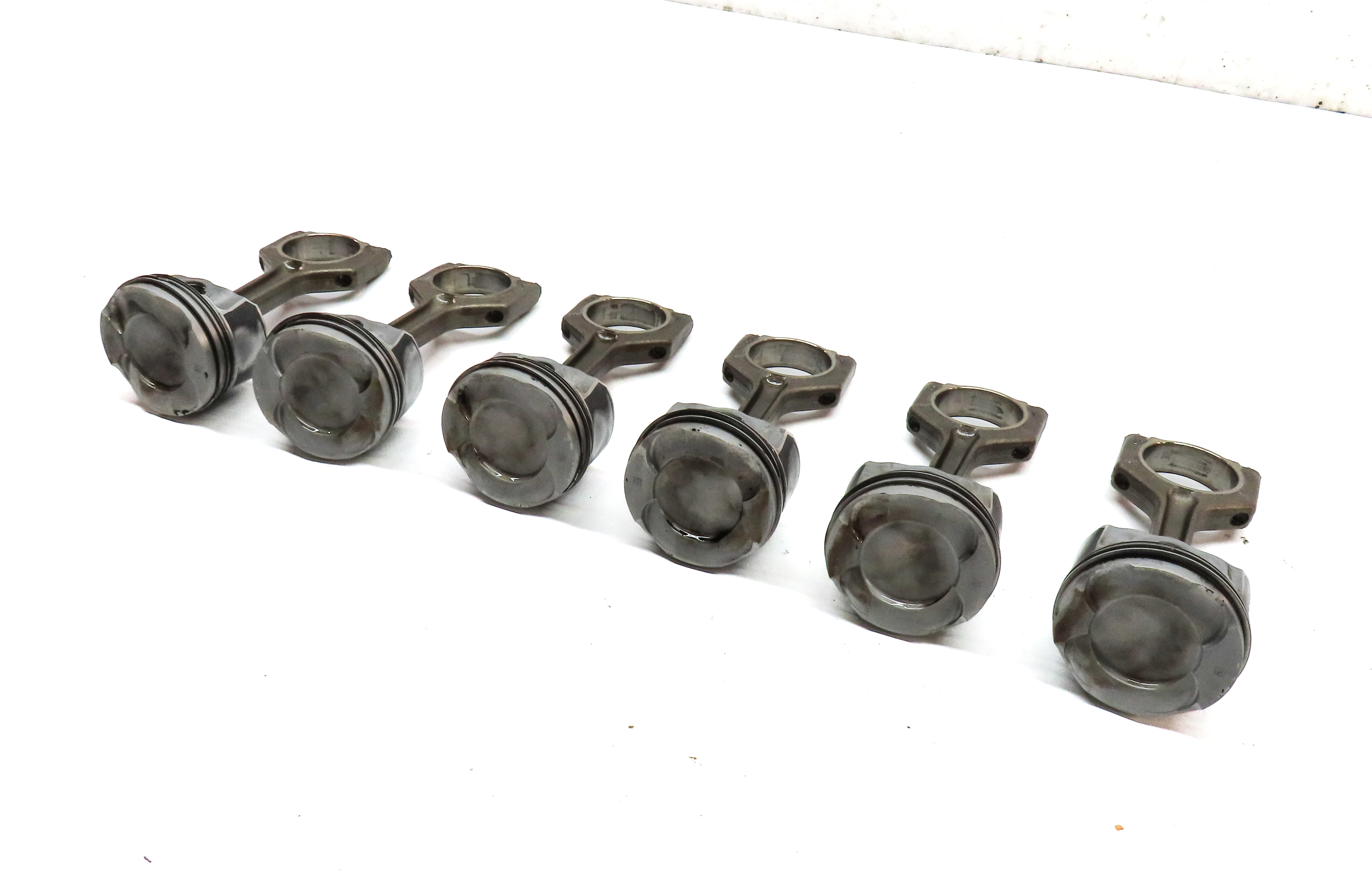 2010-2014 BMW 1/3/4/5/6/7/X1/X3/X5/X6 3.0L N55 TURBO ENGINE PISTON & ROD SET 6 — exact item pictured